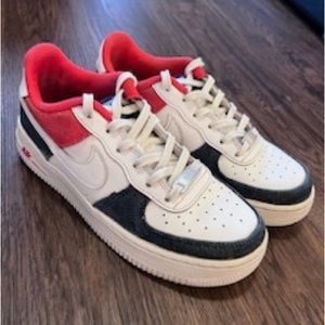 Nike Air Force 1 LV8 GS Denim White Blue Red